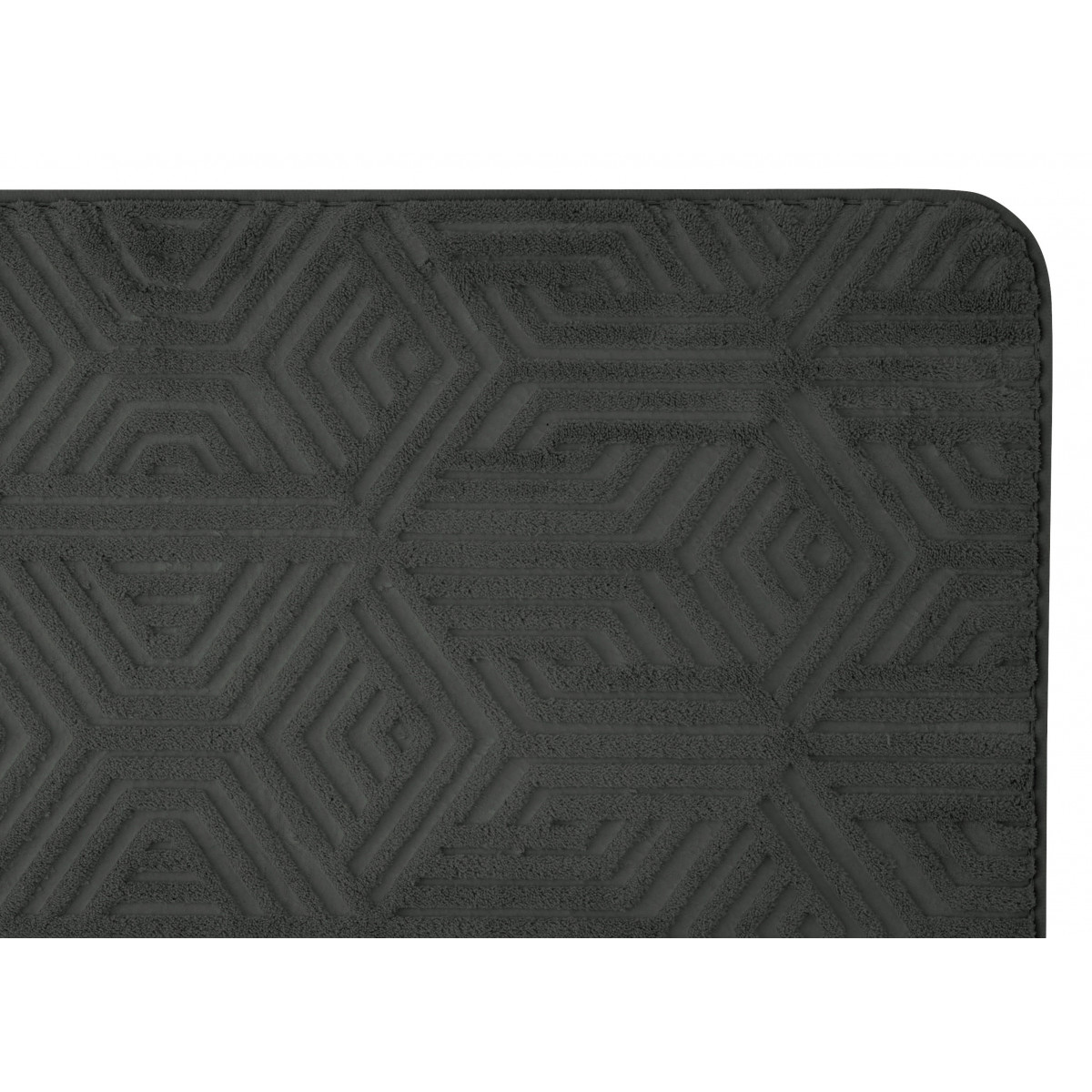 Tapis De Bain Mousse Mémoire De Forme En Polyester Anthracite 50x80cm