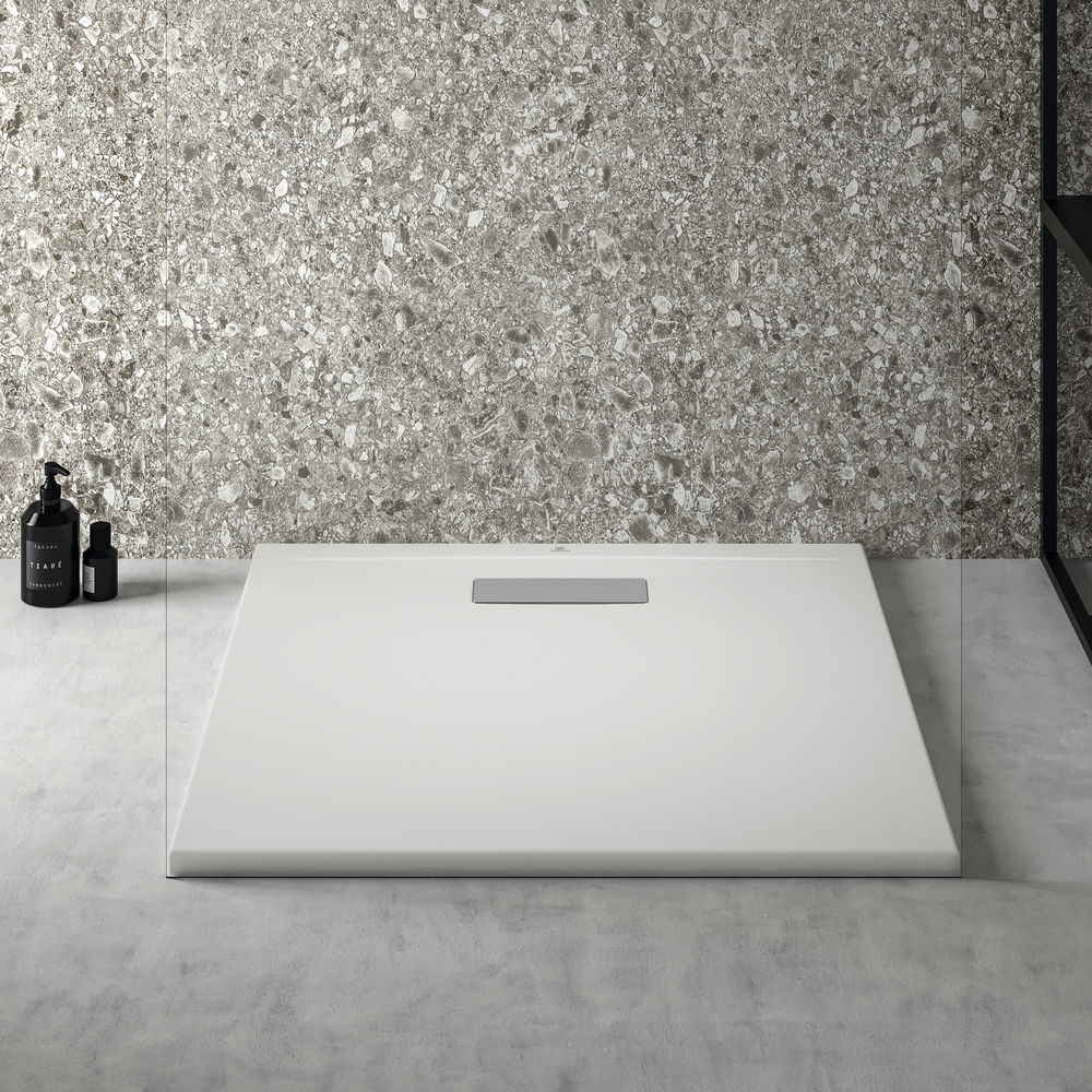 Receveur De Douche Carré Ultraflat - 80x80 - Blanc Mat - Acrylique
