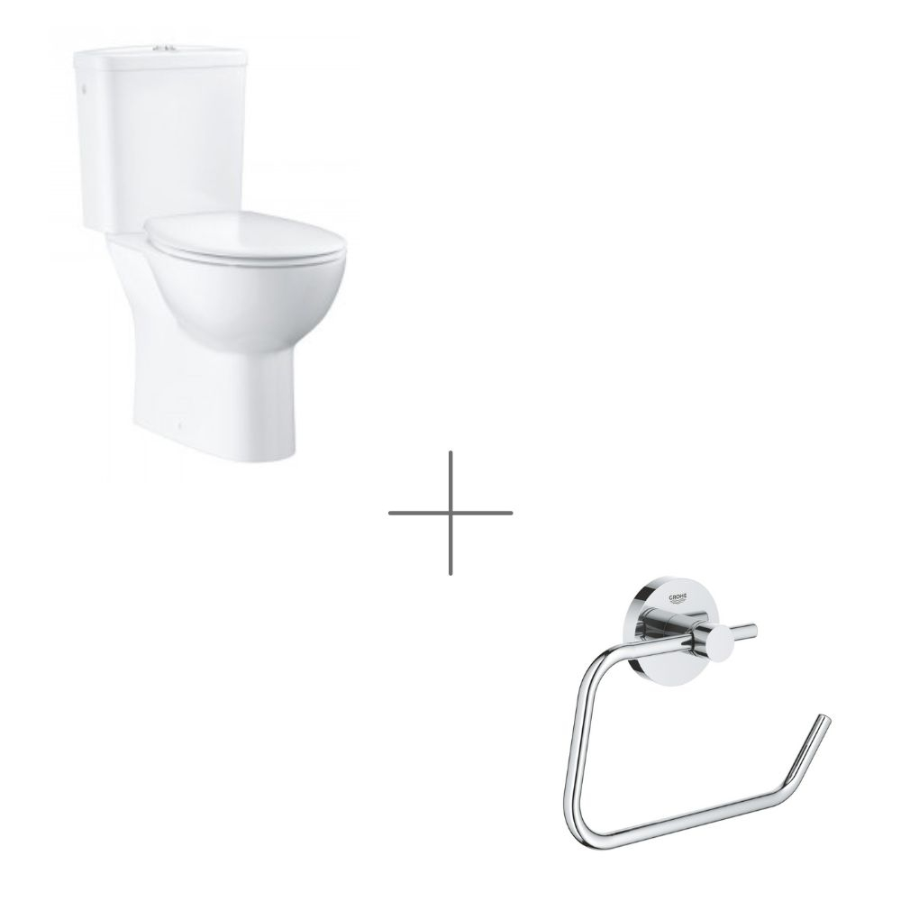 Grohe Pack Wc À Poser Bau Ceramic + Dérouleur De Papier Mural ...