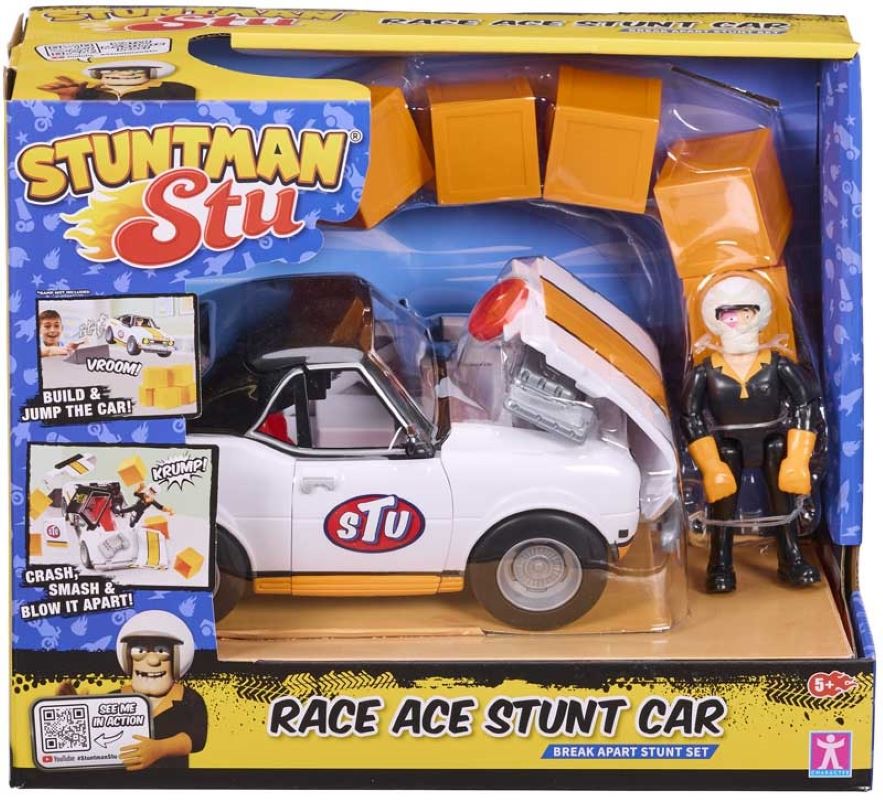 Stuntman Stu Diecast Model Playset Sports Car