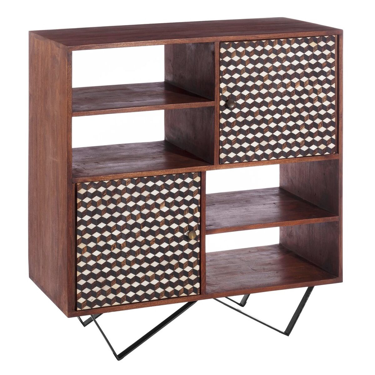 SACOOL Armadio Da Cucina 100x40x105 Cm – 3 Ante In Vetro, 3 Porte Bianche, Luce LED 24 Colori, 14 Scomparti