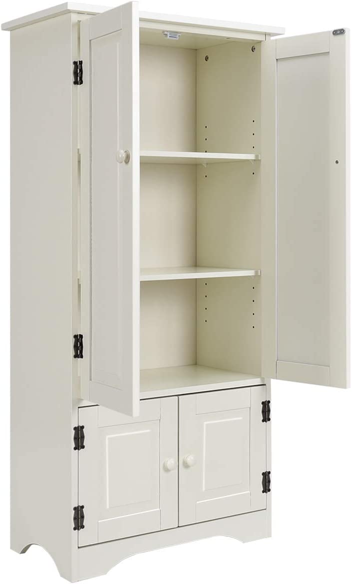 Costway Armoire De Chambre En Bois De Style Vintage Pour Rangement