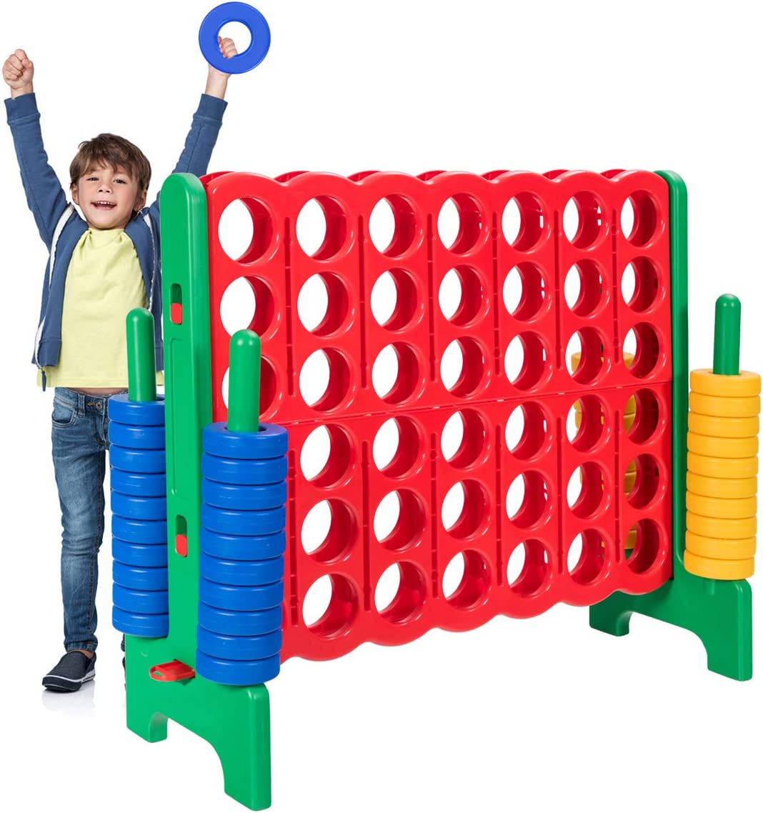 Costway Jeux Puissance 4 Géant Pour Enfant Jeu De Société Pour Familles