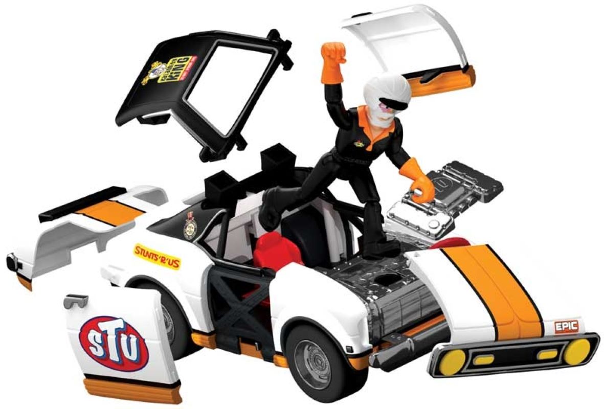 Stuntman Stu Diecast Model Playset Sports Car