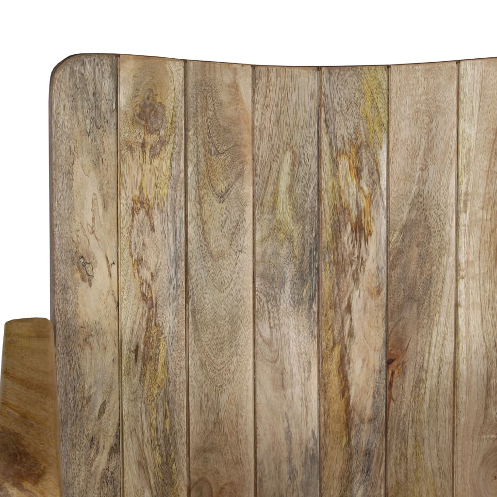 Banc À 2 Places Bois De Manguier Massif Et Acier Vidaxl