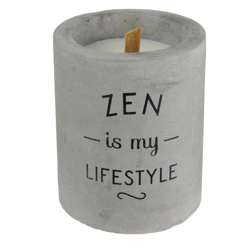 Bougie Parfumee Ciment Zen H10cm