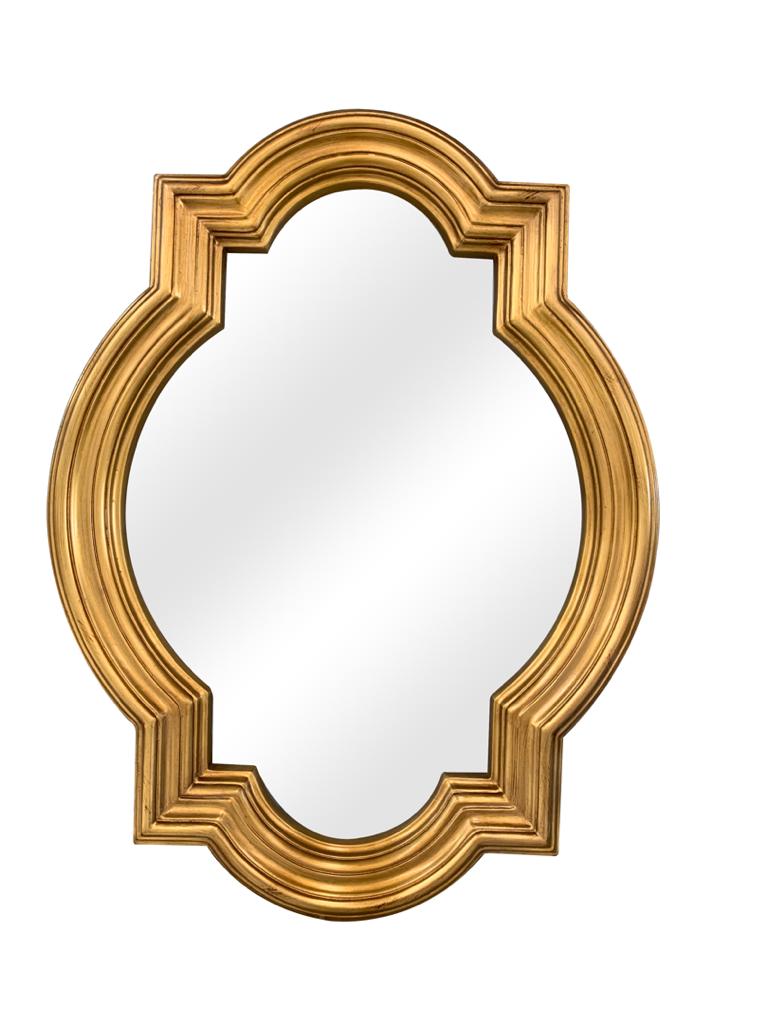 Lifespace Antique Gold Quatrefoil Oval Accent Wall Mirror