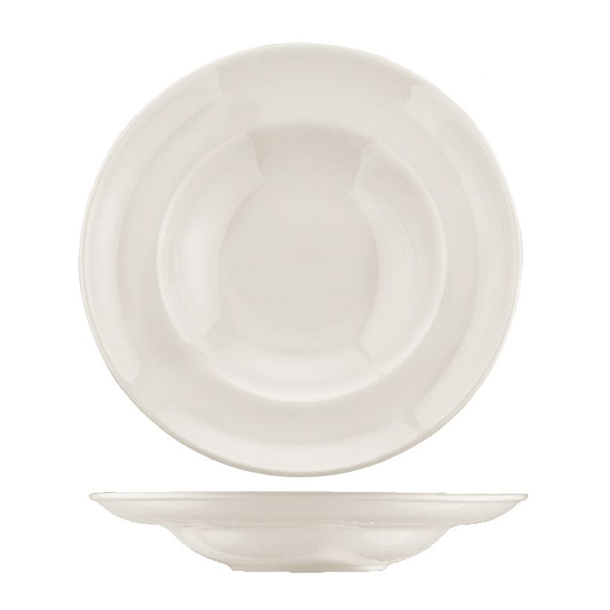 Pack De 6 Assiettes Rondes À Manger, Creuses Et Empilables Henry, Plat À Fruits Et Dessert En Porcelaine Blanc