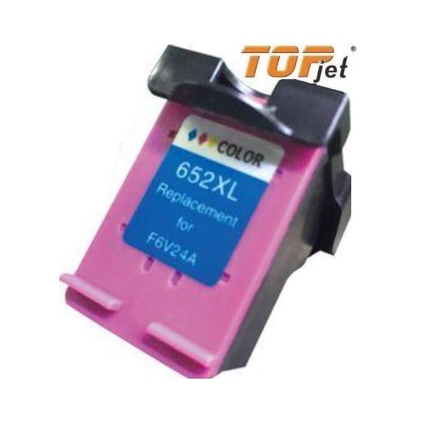 TopJet Generic Replacement Single Tri Colour Ink Advantage Cartridge for F6V24a HP652XL- Tri-Colour Single Ink Cartridge, Page Yield 200 Pages with 5% Coverage for use with HP DeskJet Ink Advantage 1115 Printer , HP DeskJet Ink Advantage All in One 2135, 