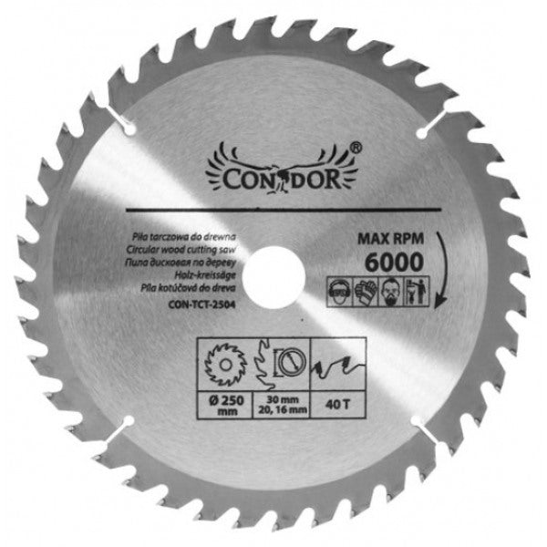 Scie Circulaire 250 Mm Pour Bois 40 Dents