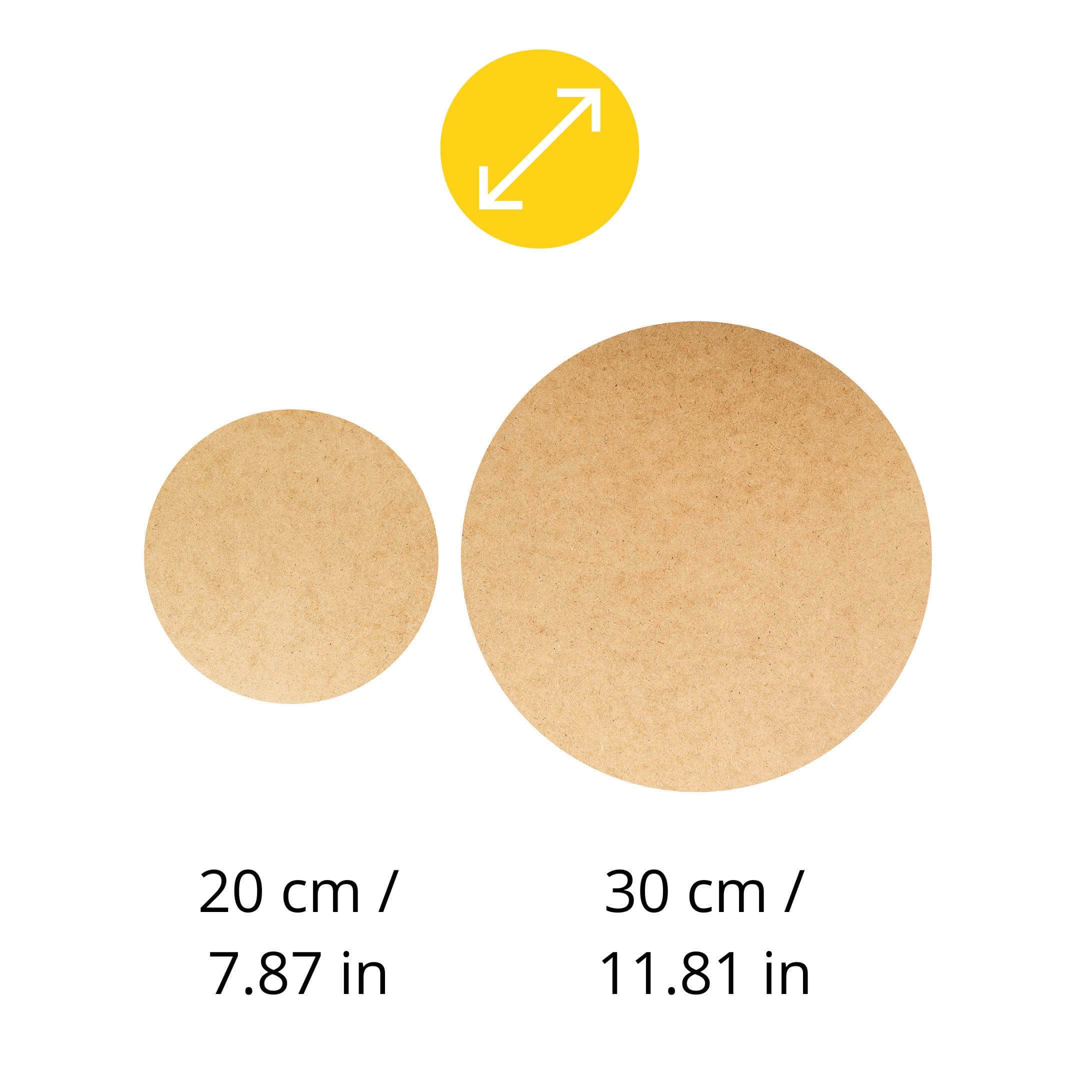 Creative Deco 10 X Panneau Mdf Rond | 300 X 300 X 3 Mm | Diamètre 30 Cm | Planche Bricolage | Panneaux Bois Pyrogravure