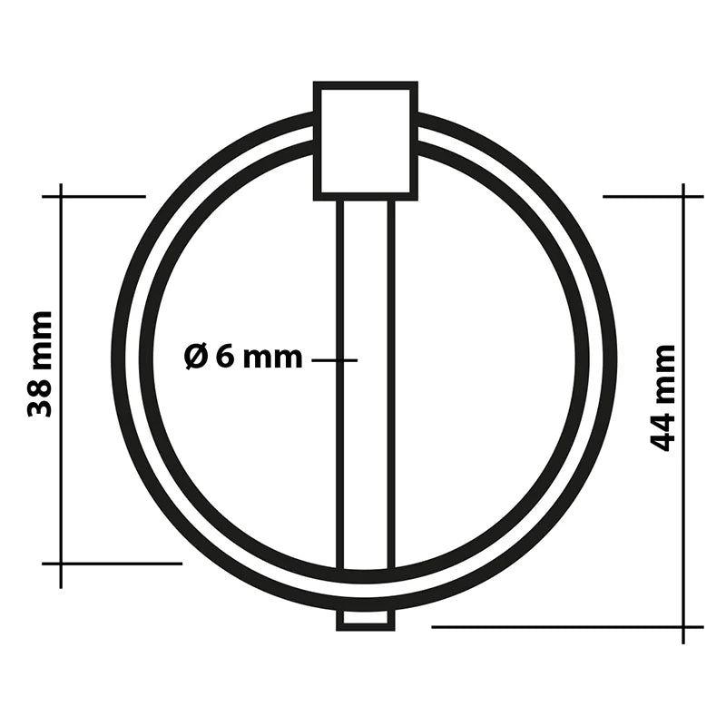 Goupille Clip 6mm 2 Pièces Dans Blister