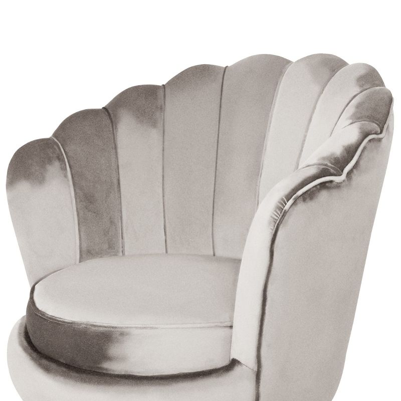 Paris Prix - Fauteuil Pivotant Design "jhoua" 80cm Taupe