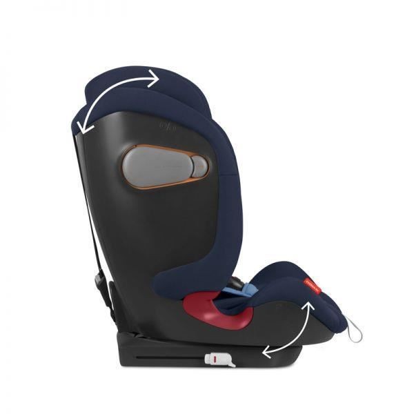 Siege Auto Gb  Évolutif Everna-fix Velvet - Groupes 1/2/3 - Noir
