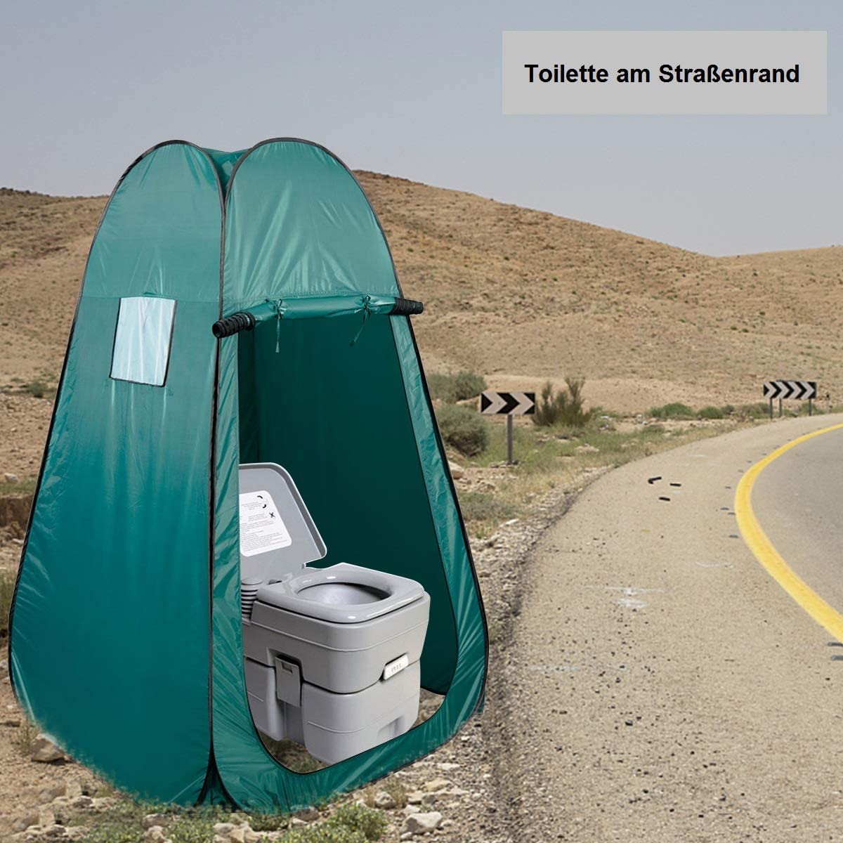 Costway Tente Instantanée De Douche Pop Up Toilette Portable Pour Camping, Vestiaire Pièce Unique 120 X 120 X 190 Cm