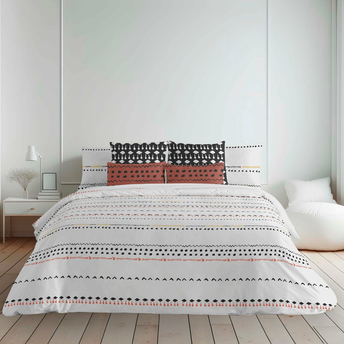 Housse De Couette Decolores Kiel Multicouleur 175 Fils 220 X 220 Cm