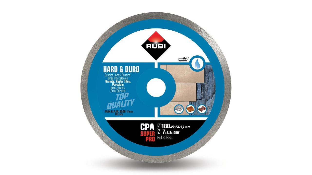 Disque Diamant Pour Matériaux Durs Jante Continue 180x22,2x1,7mm Cpa-180 Superpro Rubi