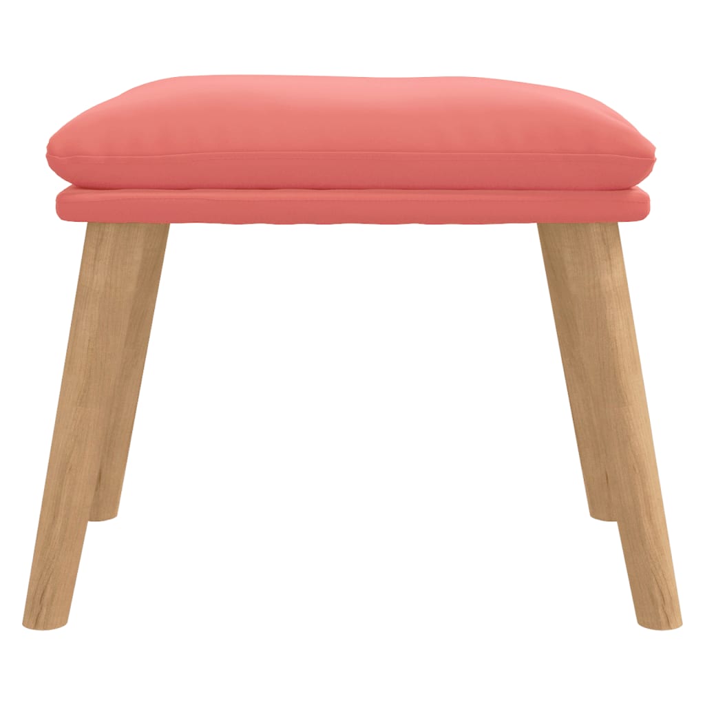 Repose-pied Rose 45x29,5x39 Cm Velours