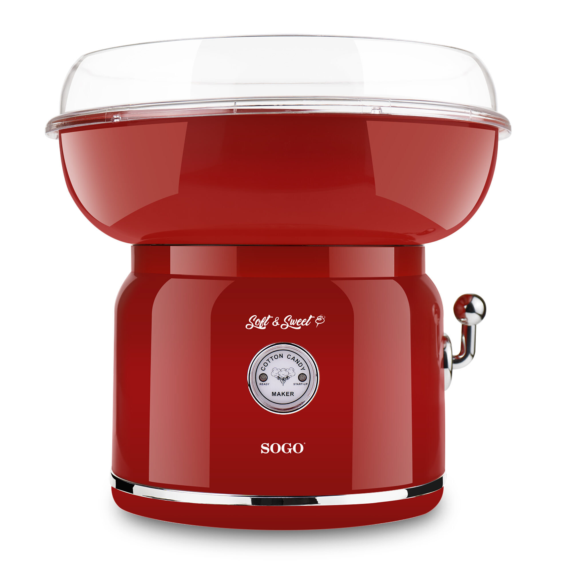 SOGO Macchina per Zucchero Filato 500W – Design Retrò, Facile da Usare, Per Feste e Bambini, Include Cucchiaio Dosatore