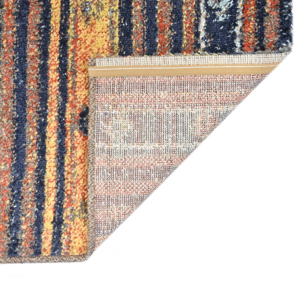 Vidaxl Tapis Bleu Et Orange 160x230 Cm Pp
