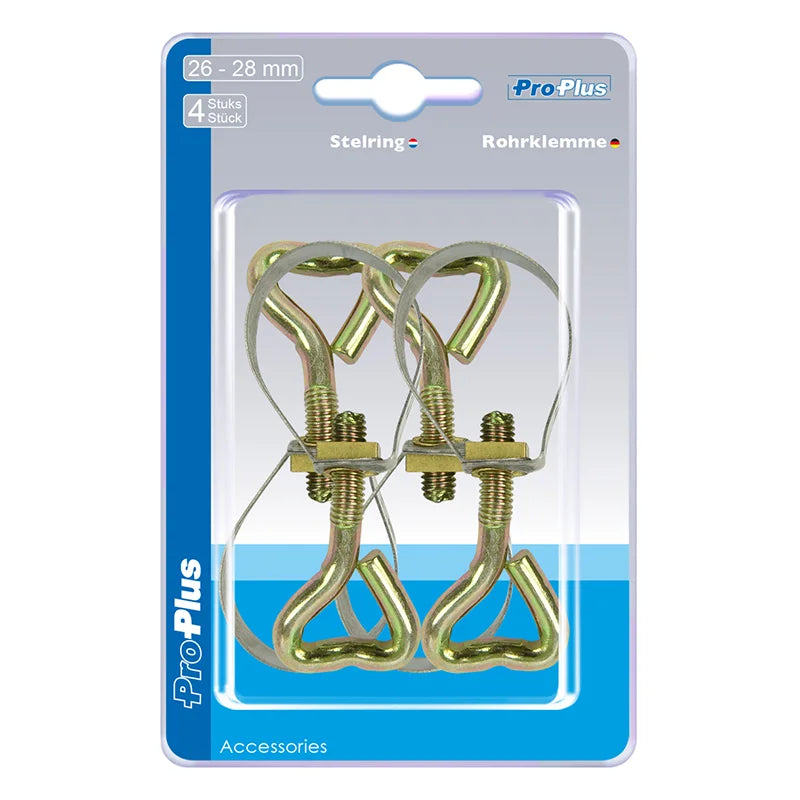 Attache Tuyau 26-28mm 4 Pièces Dans Blister