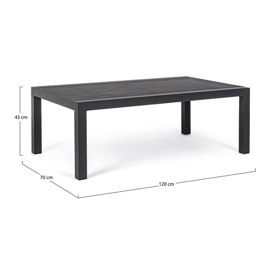 Table Basse De Jardin Kledi Anthracite