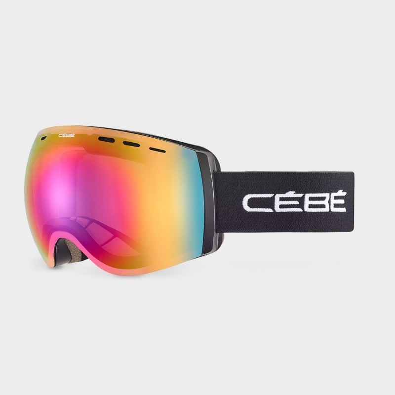 Cebe Masque De Ski Cloud - S2 - Black Matte Rose Flash Pink