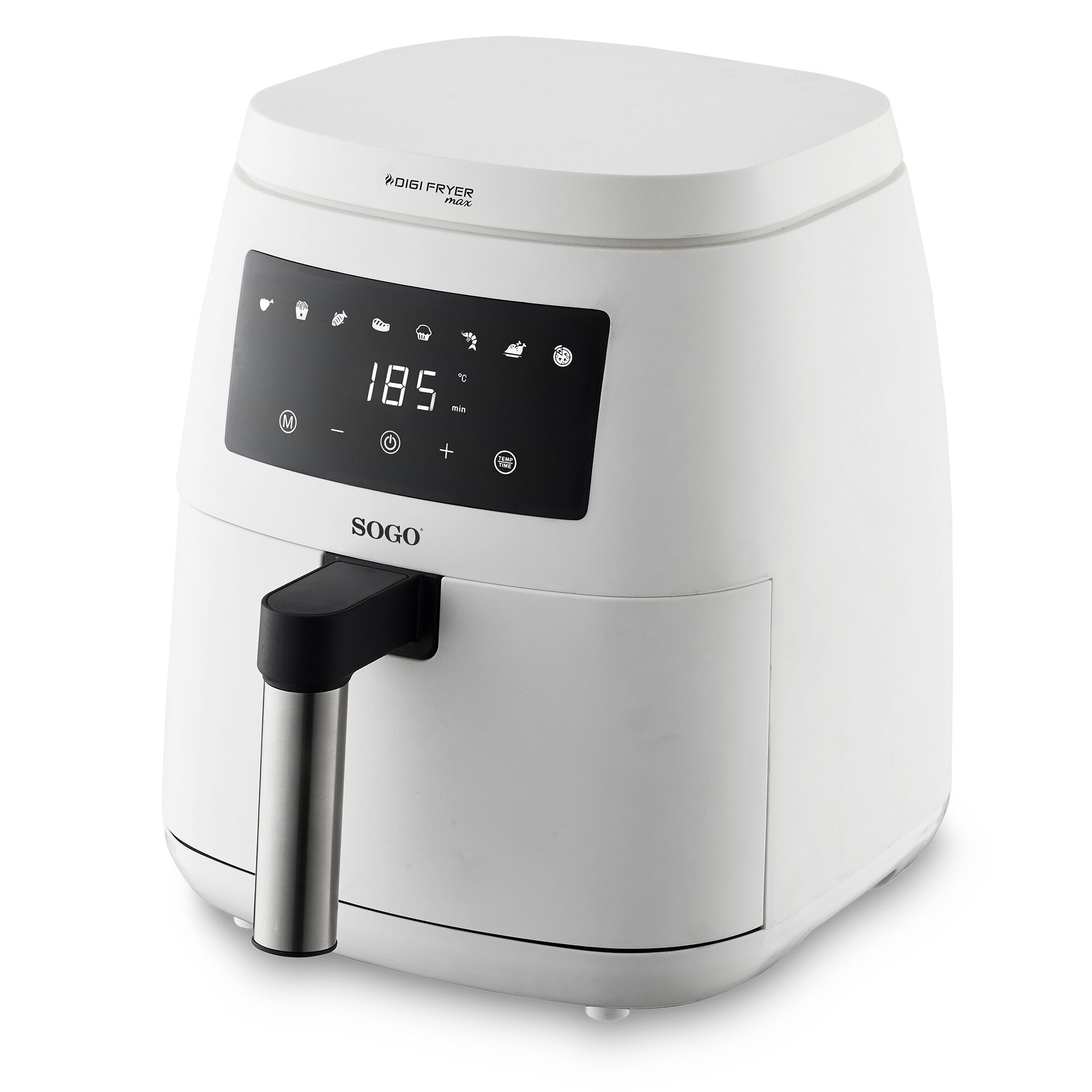 Image of SOGO Friggitrice ad Aria 4.5L 1500W - Cottura Sana, Rivestimento Antiaderente, Schermo LED, Timer e Controllo Temperatura Regolabile