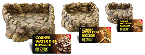 Exo Terra Corner Water Dish Eck Bol D'eau Pour Reptiles Taille Moyenne