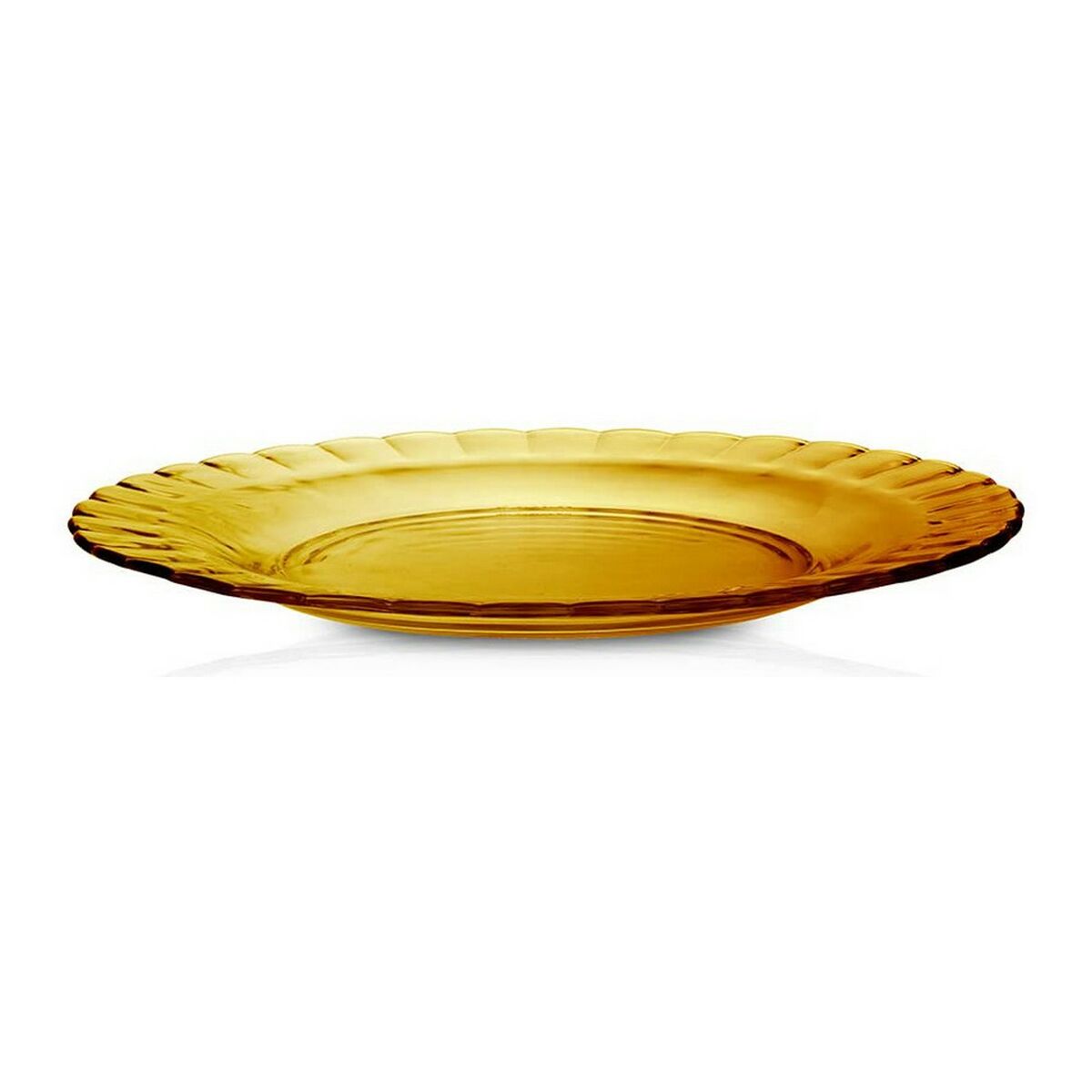 Assiette Plate Duralex Picardie Verre Ambre (ø 23 X 3,5 Cm)