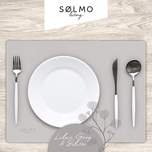 Sølmo I Set De Table En Cuir Artificiel - Lot De 4 I Set Table Essuyable I Résistants À La Chaleur Napperons I Protectio