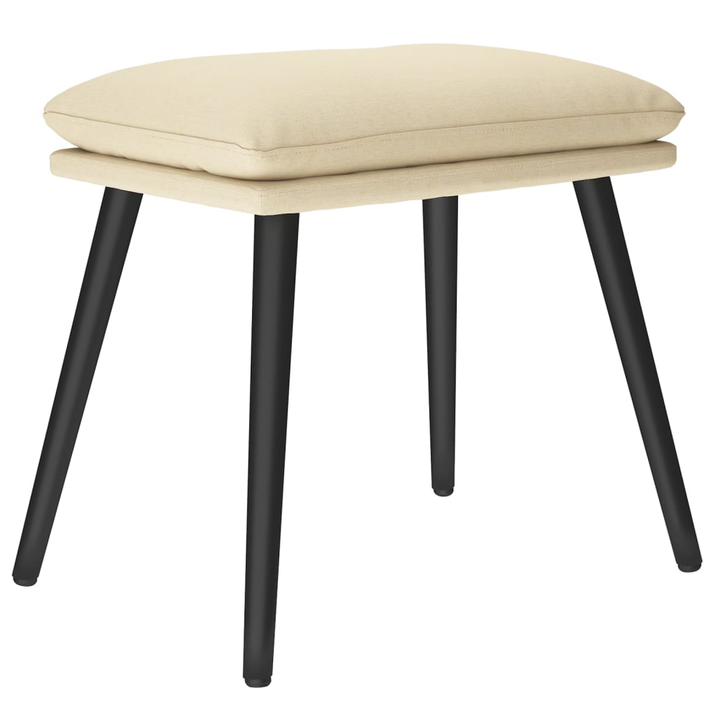 Repose-pied Crème 45x29,5x39 Cm Tissu