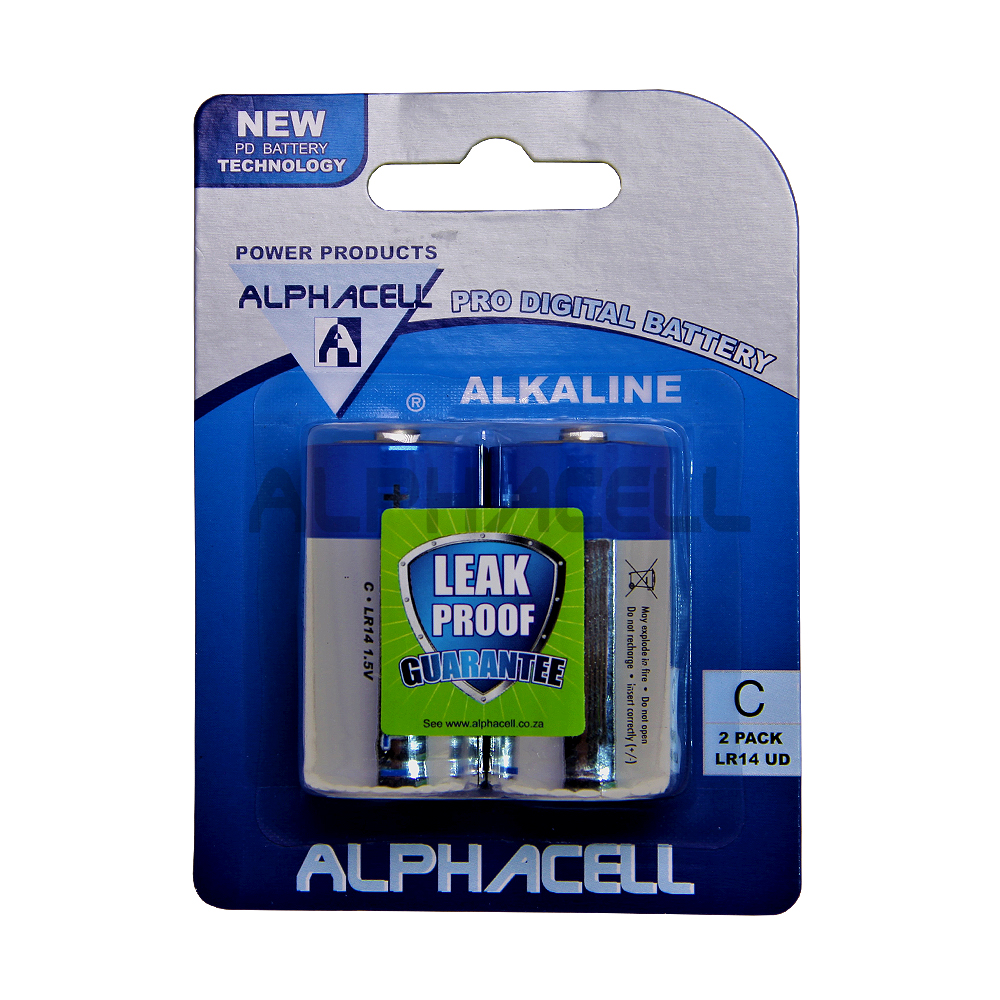 Alkaline PRODIG C LR14 2pc ALPHACELL CARDED