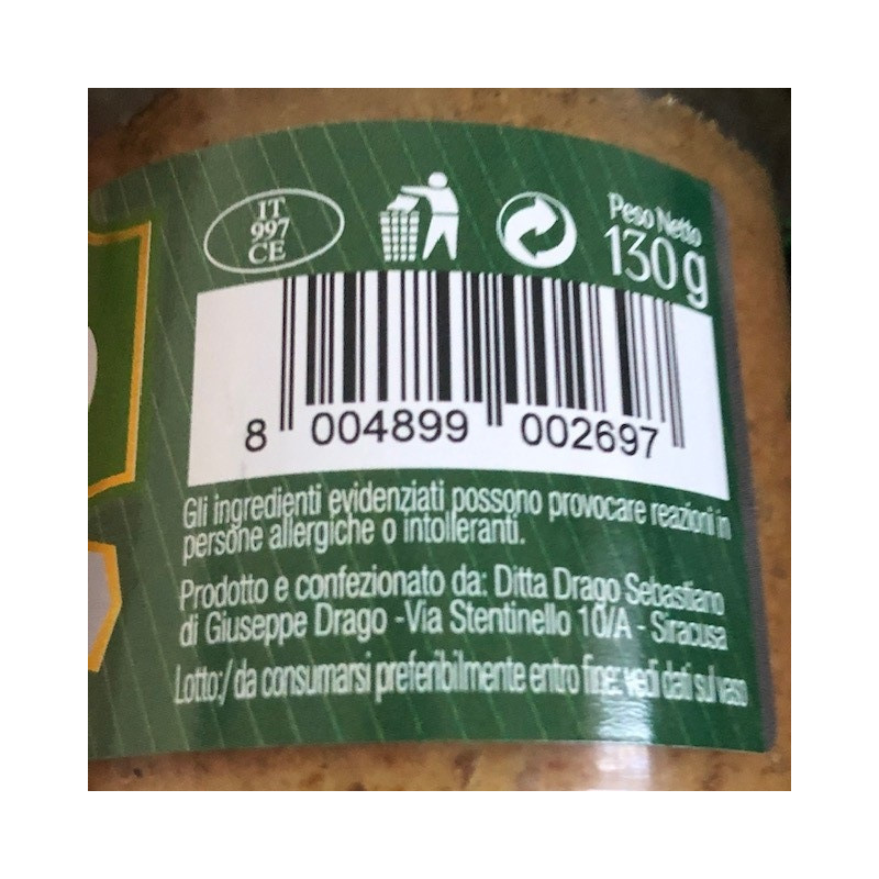 Pâté De Thon Et Pistaches 130 Gr SEBASTIANO DRAGO