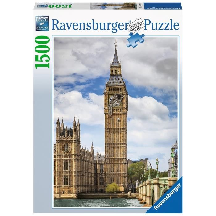Puzzle 1500 P - Drôle De Chat Sur Big Ben