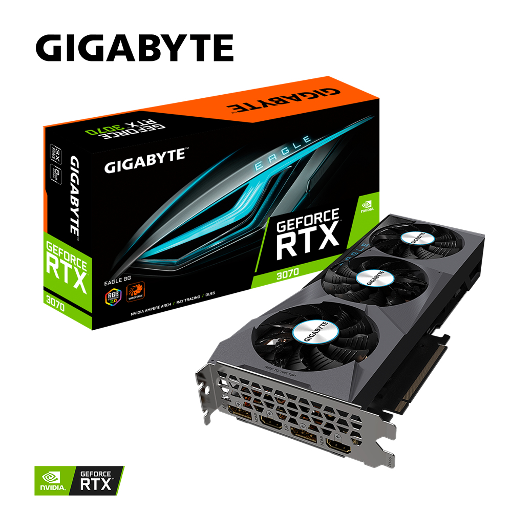 GIGABYTE EAGLE GeForce RTX 3070 8G (rev. 2.0) NVIDIA 8 Go GDDR6