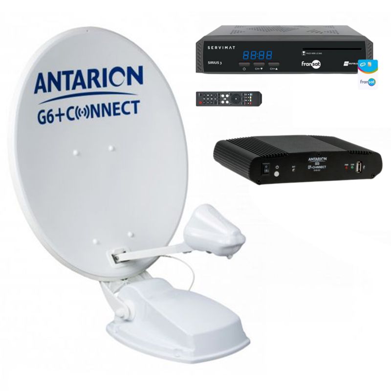 Pack Antarion Parabole Satellite Automatique 72cm + Positionneur + Servimat Sirius 3