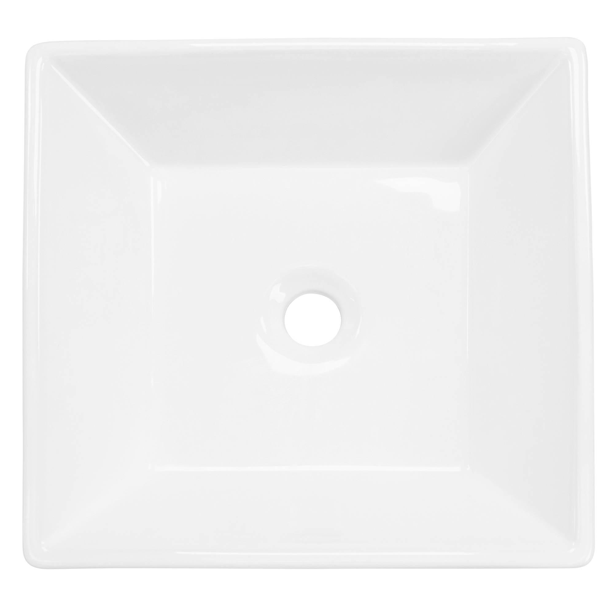 Vasque Carré Céramique Blanc Lavabo À Poser Sur Plan De Toilette 410x410x120 Mm