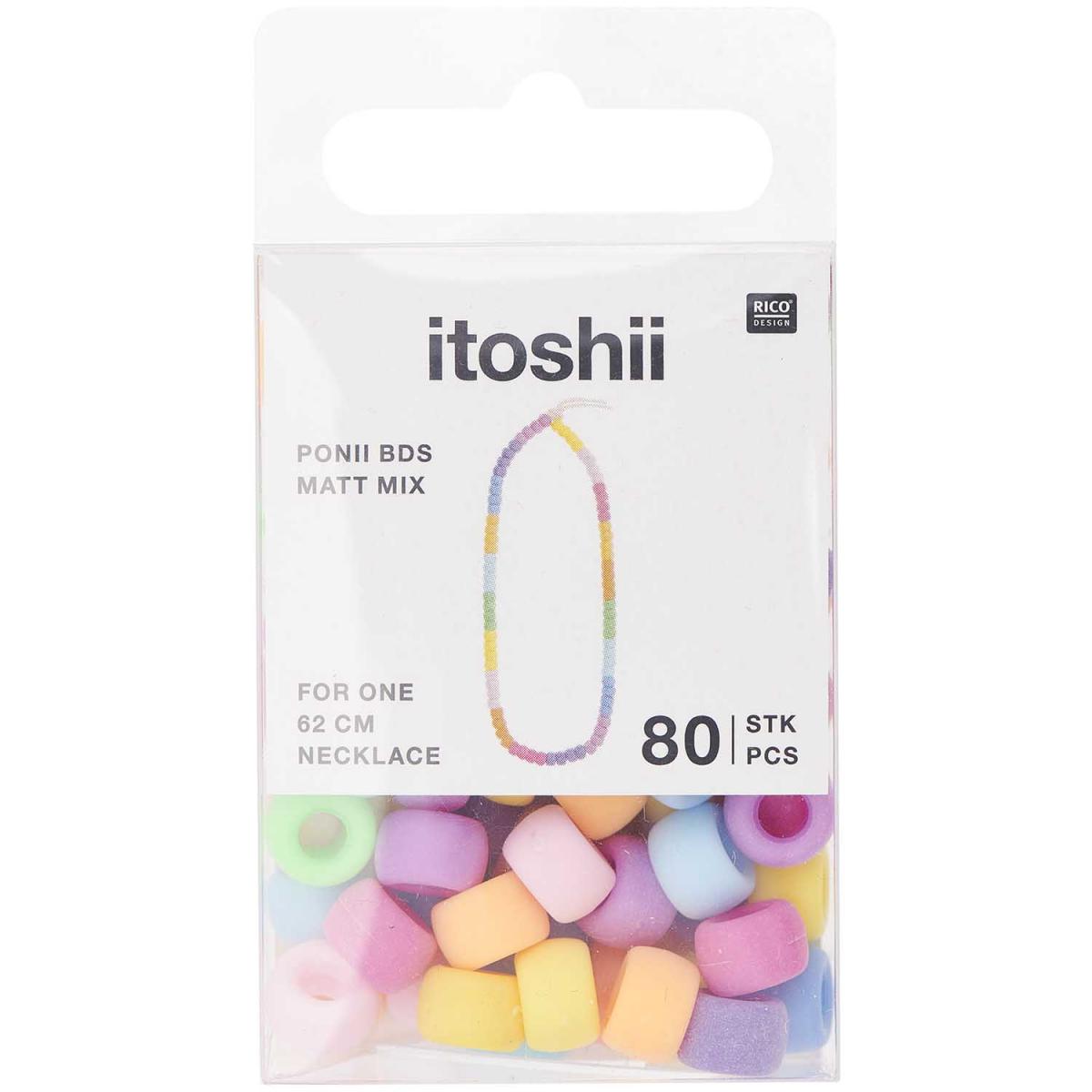 Itoshii Pack De 80 Perles Ponii Mat Mix