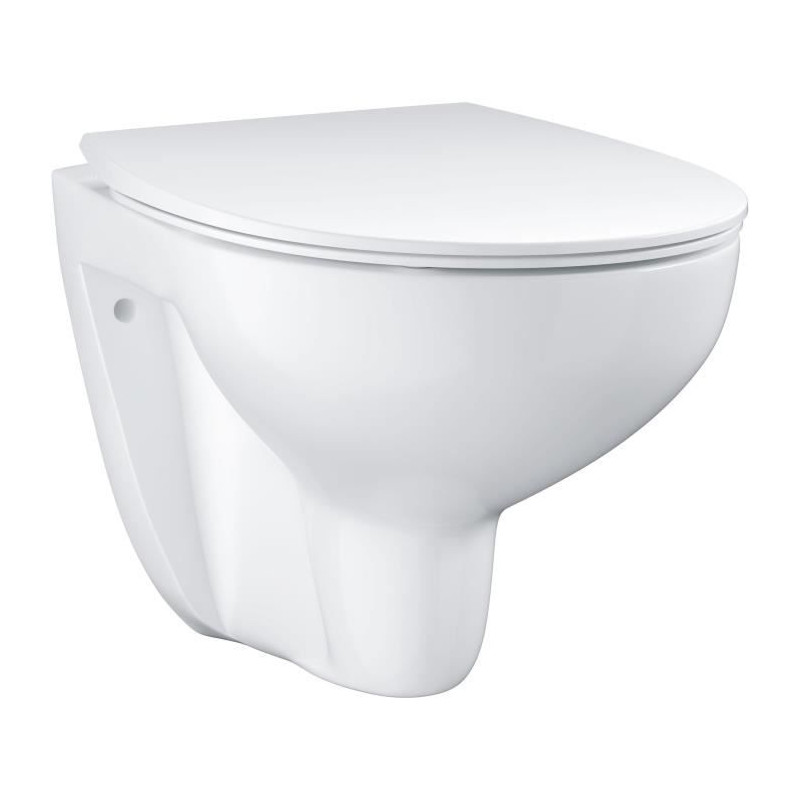 Cuvette Sans Bride Bau Ceramic Set De Toilette Slim + Abattant Quickfix