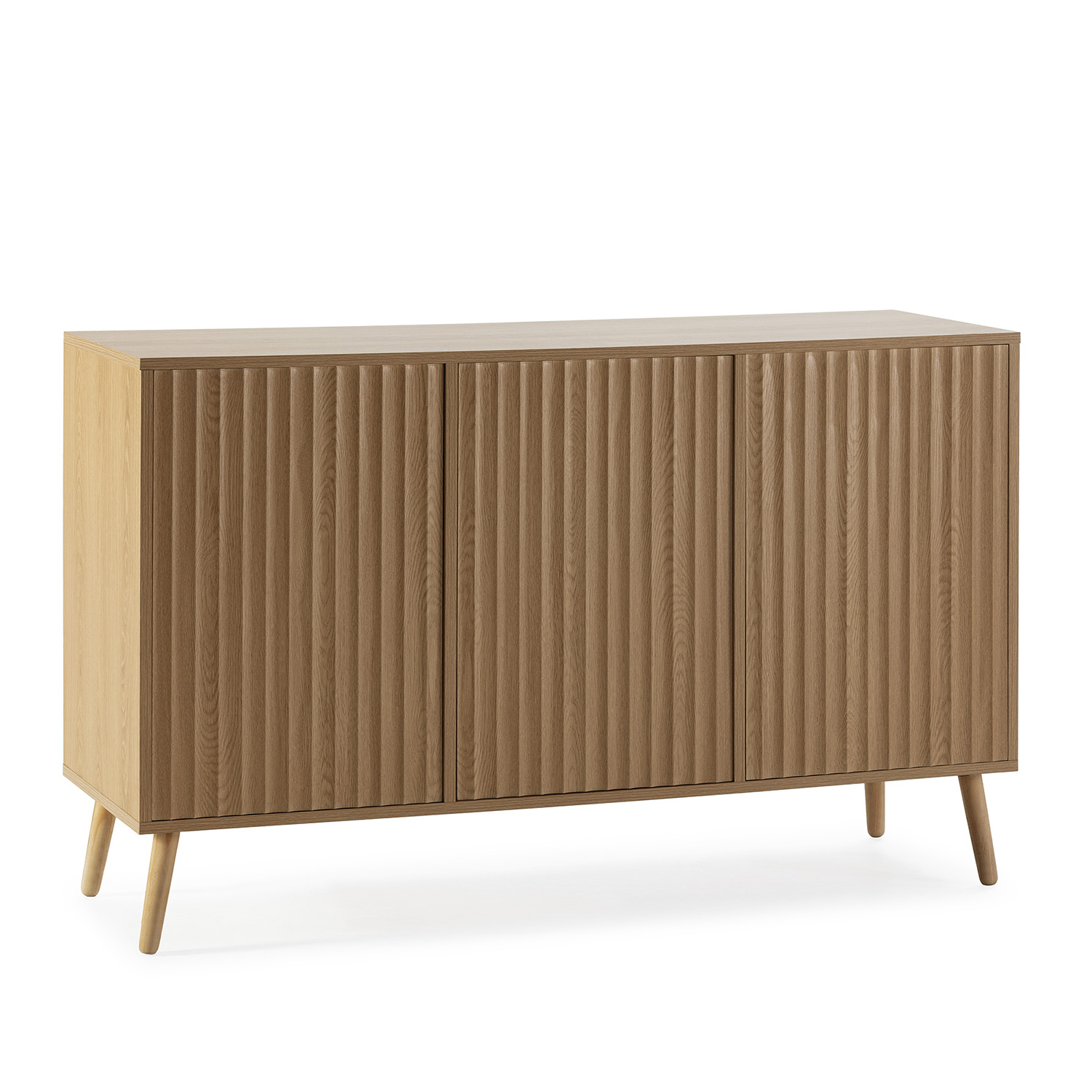 Buffet Lluvia 3 Portes En Chêne, Largeur 120 Cm