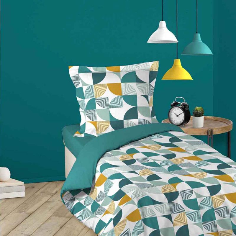 Parure De Lit 2 Pièces 140x200 – Housse De Couette En Coton – NEUF – ATTRAPESreves