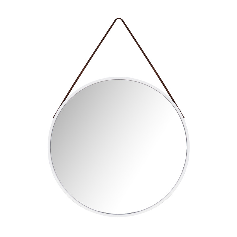 Gucci Round mirror with leather strap - White