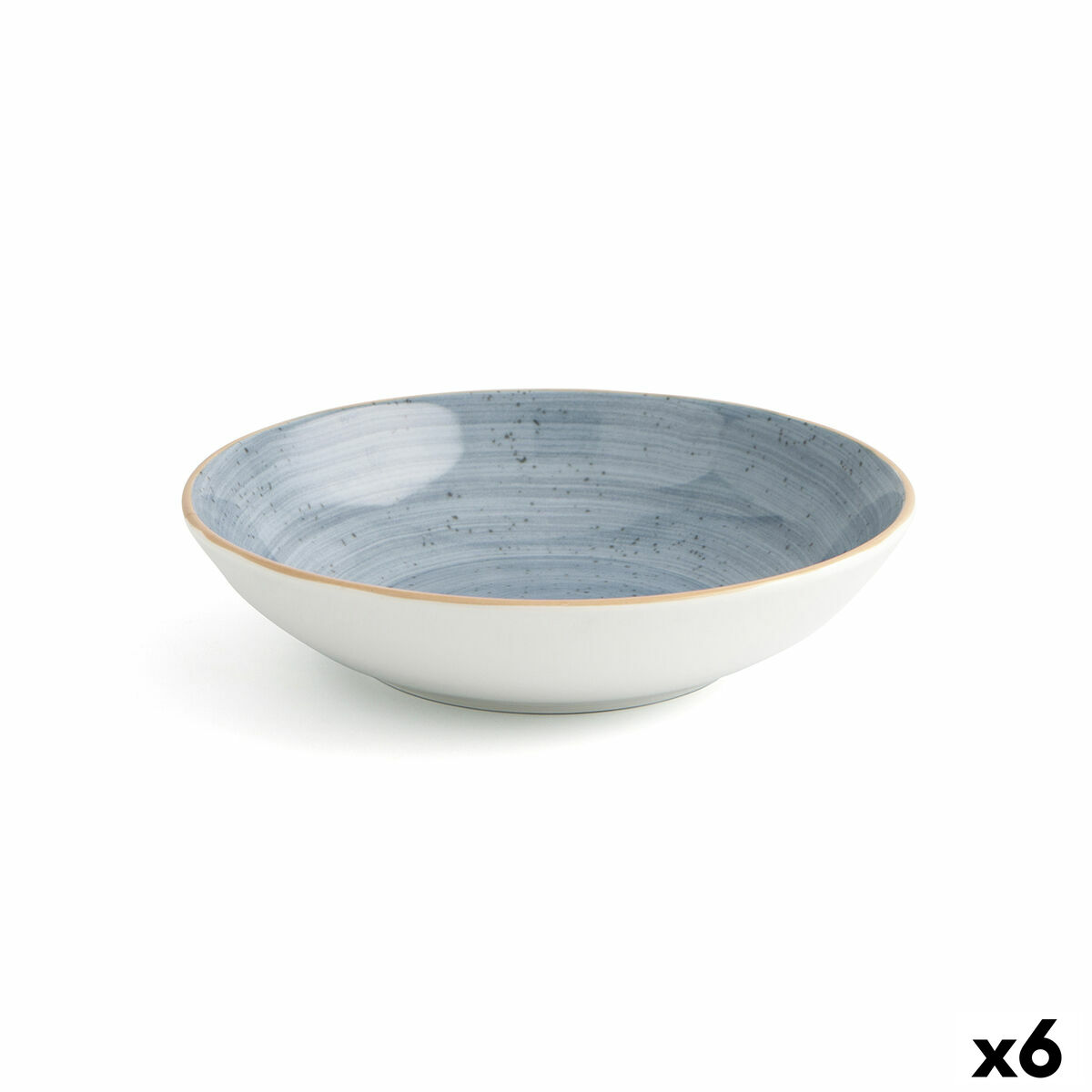 Assiette Creuse Ariane Terra Céramique Bleu (ø 21 Cm) (6 Unités)