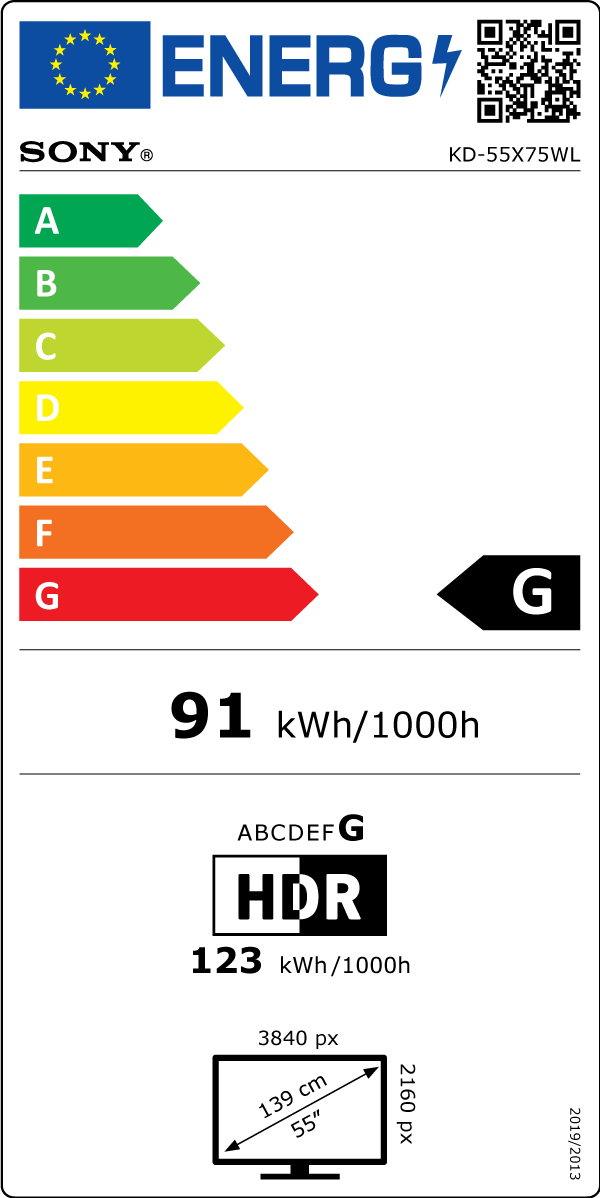 Sony KD-55X75WL 139,7 cm (55'') 4K Ultra HD Smart TV Wifi Noir