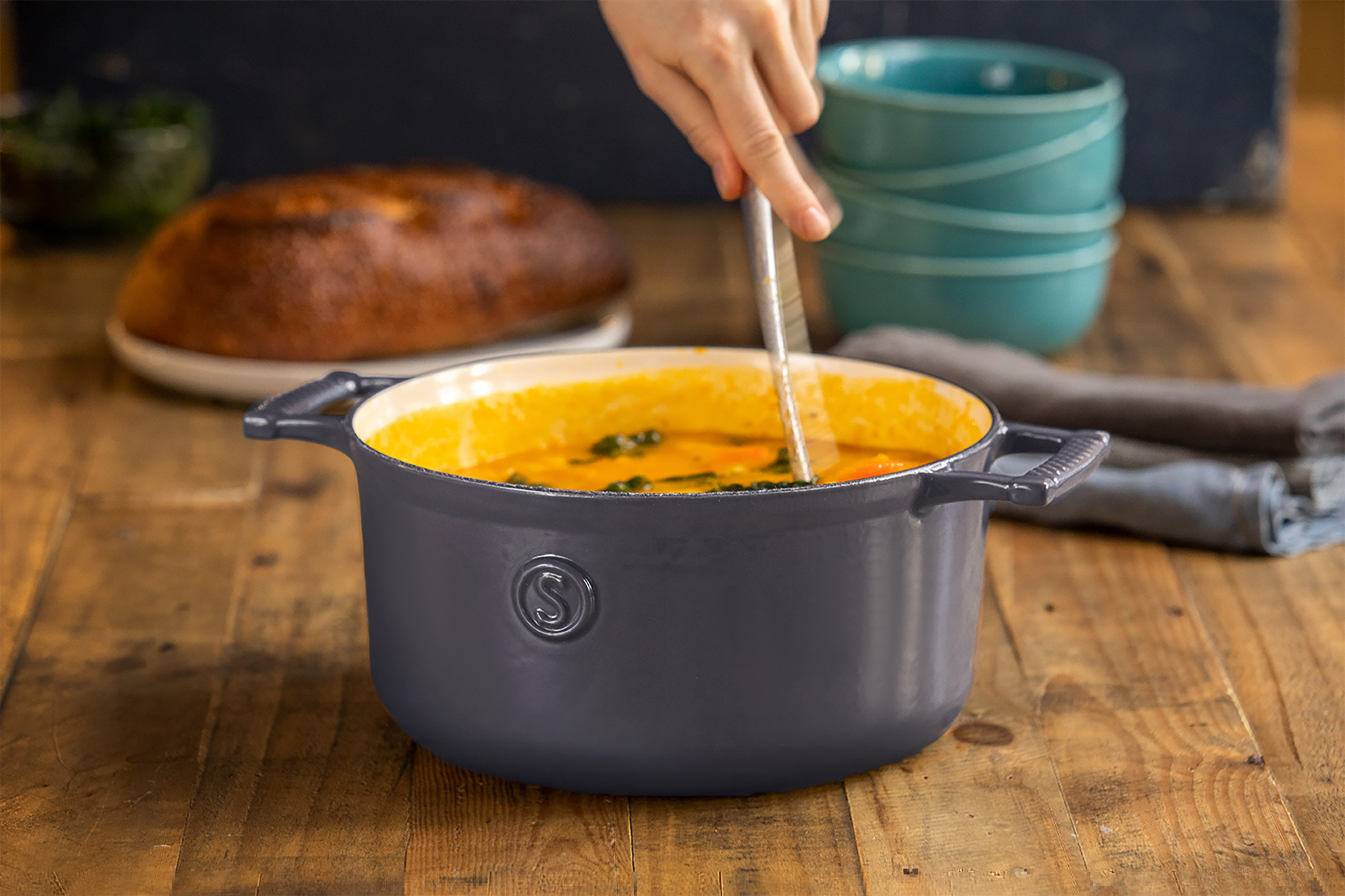 Saveur Selects - Série Voyage - Poêle En Fonte 25 Cm - Induction - Garantie À Vie - Gris