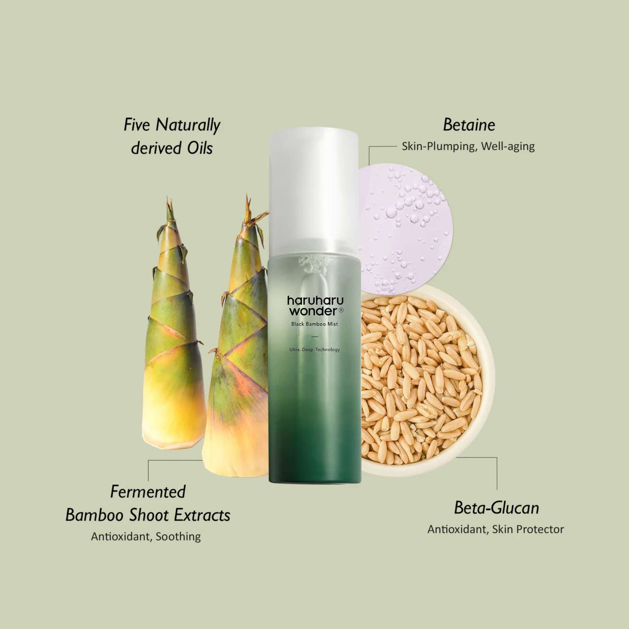 Haruharu wonder Skincare Black Bamboo Mist rengöring & peeling dam – bild 2
