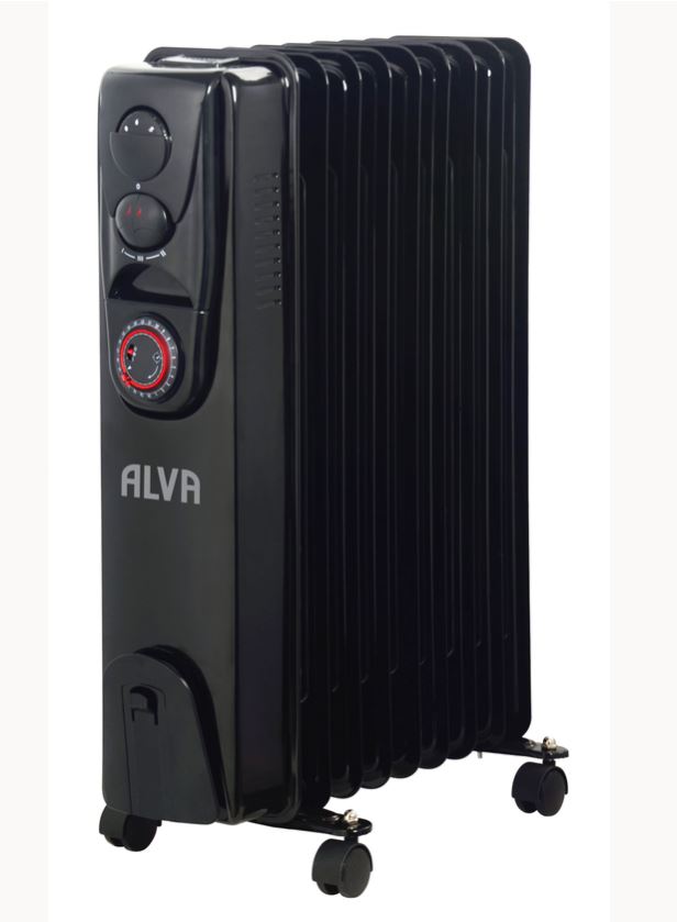 Alva - 9 Fins 2000W Oil Filled Heater - Timer Function