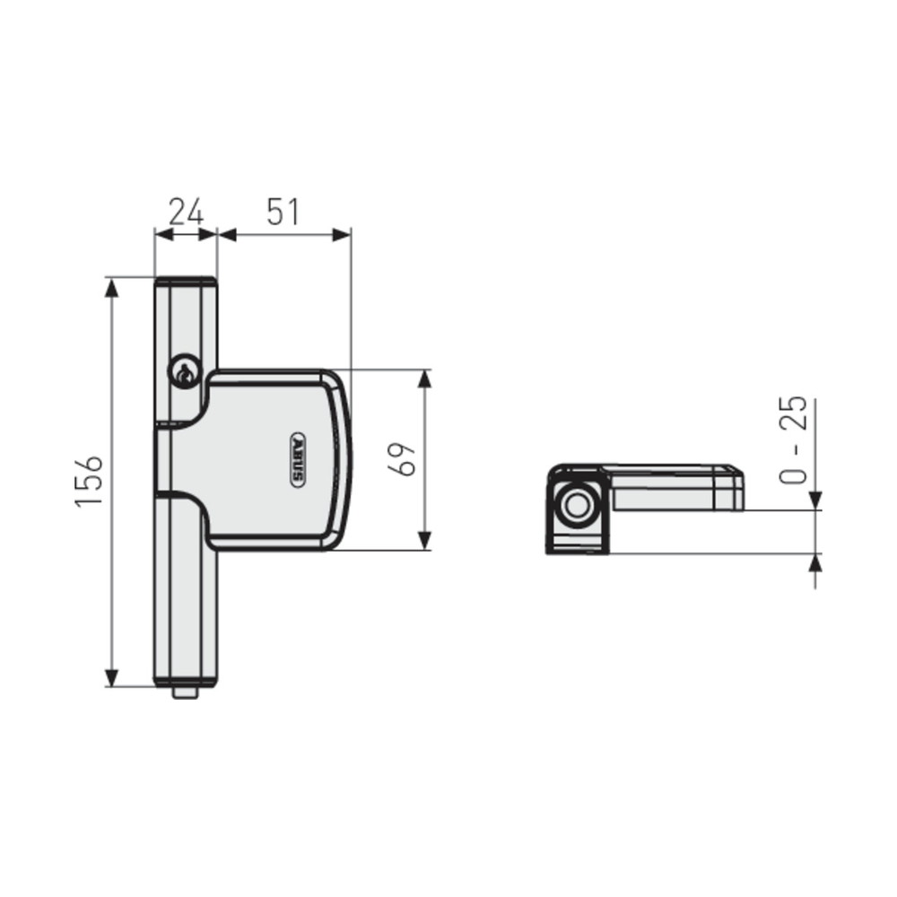 Verrou Fenetre Fts206 Blanc Varie