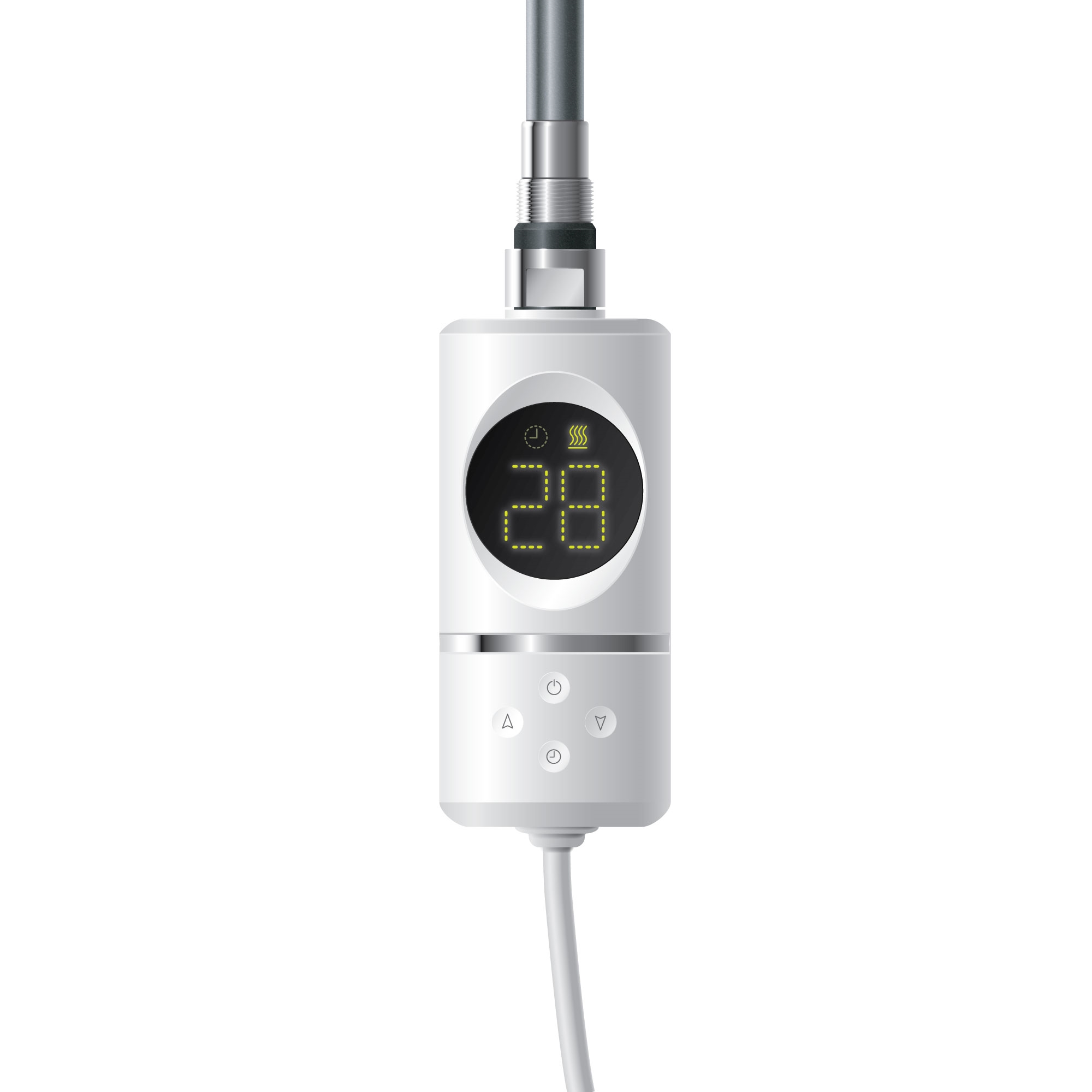 Résistance Électrique Blanche 900w Thermostat Avec Écran Led Mode Minuterie